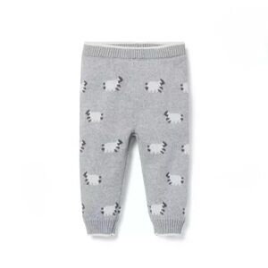Janie and Jack Gray Knit Sheep Print Baby Sweater Pants Size 12 to 18 M